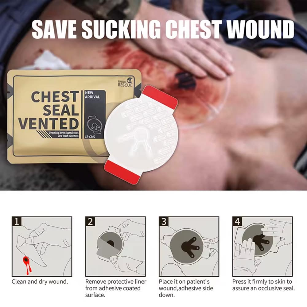 Rhino Rescue Chest Seal Vented (x1) - Image 3