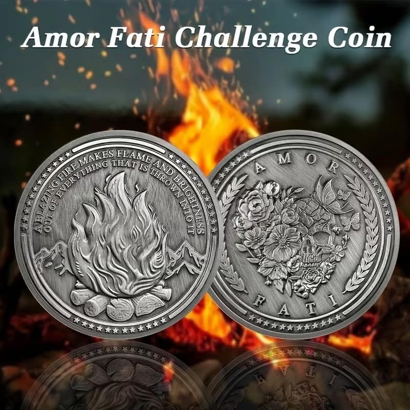 "Amor Fati Flame" Challenge Coin