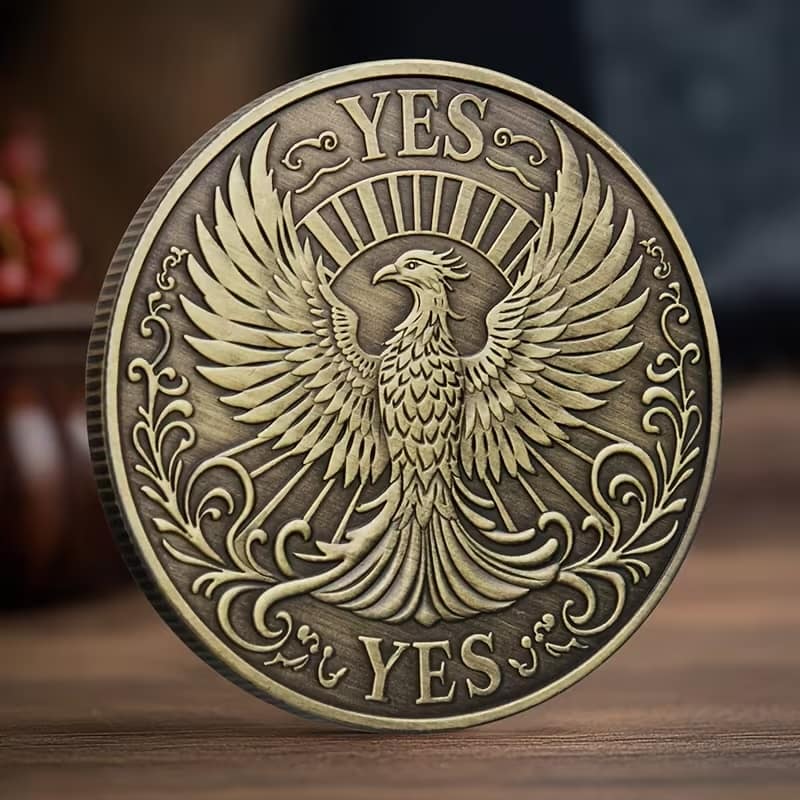 "Yes / No Skull & Eagle" Challenge Coin
